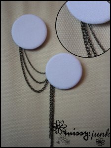 White Double Brooch