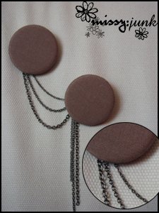 Brown Double Brooch