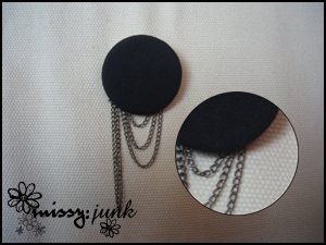 Navy Blue Brooch