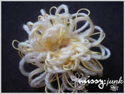 Yellowee "B" Loopy Flower Brooch