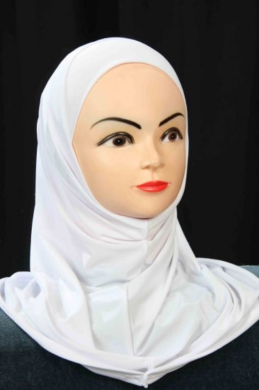 Amira white hijab.
