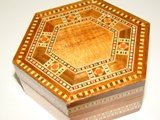 Wooden jewelry box.