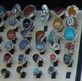 Silver rings.