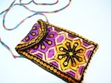 Small embroidered bag.