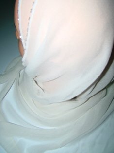 Simple white hijab