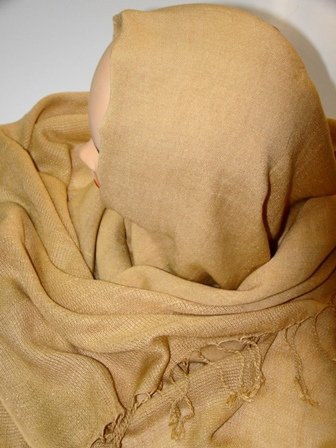 Brown cotton hijab