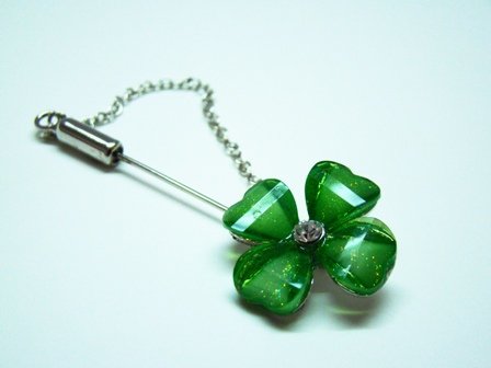 Green flower hijab pin