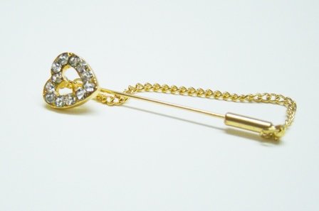Heart hijab pin