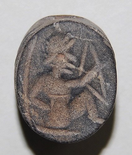 PHOENICIAN STEATITE SCARAB OF A WARRIOR