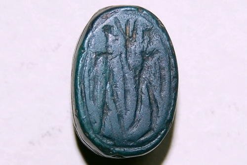 IMPORTANT CANAANITE GREEN JASPER SCARAB