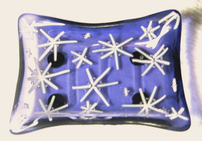 Star Gazing Soap Dish - Handmade Fused Glass