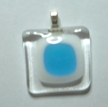 Cloud Nine Window Pendant - Handmade Fused Glass