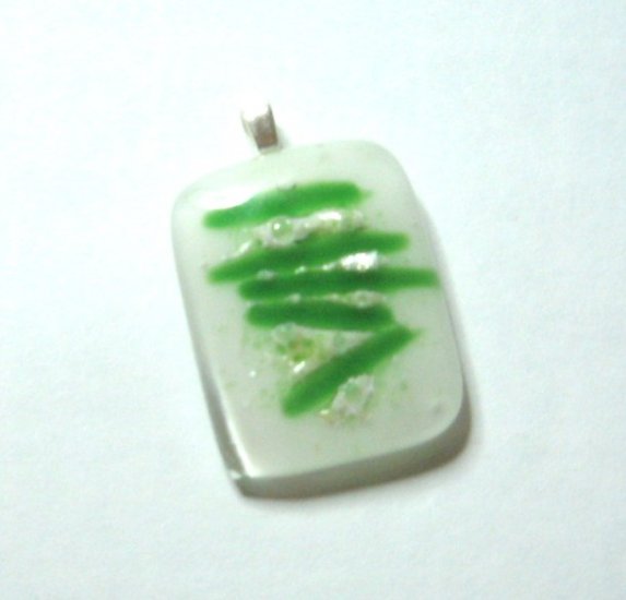 Salt and Seaweed Pendant - Handmade Fused Glass
