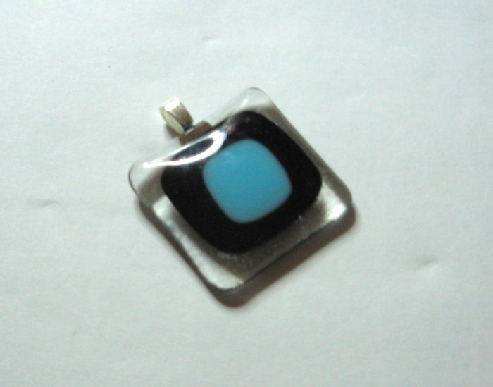 Punching Pendant - Handmade Fused Glass