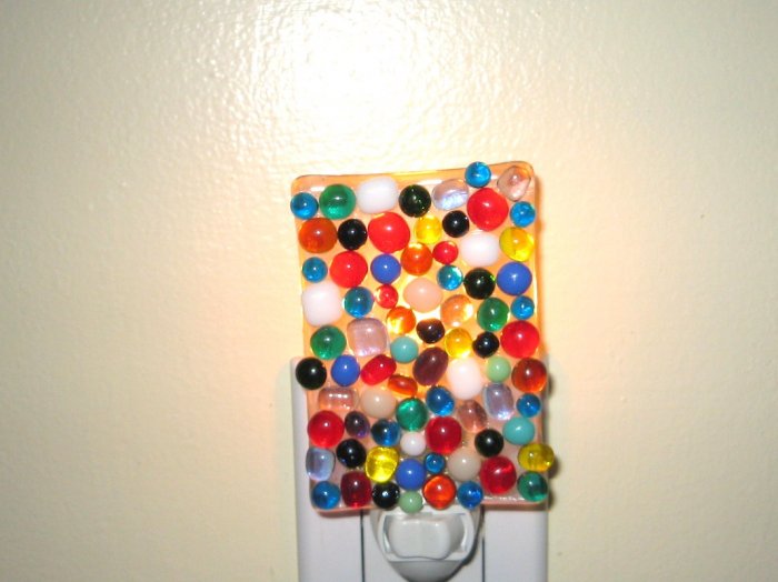 Pebble Night Light - Handmade Fused Glass