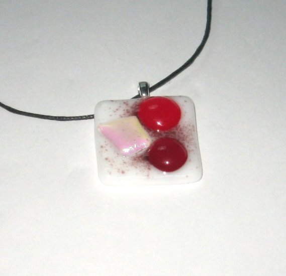 Dichroic Jube Pendant - Handmade Fused Glass