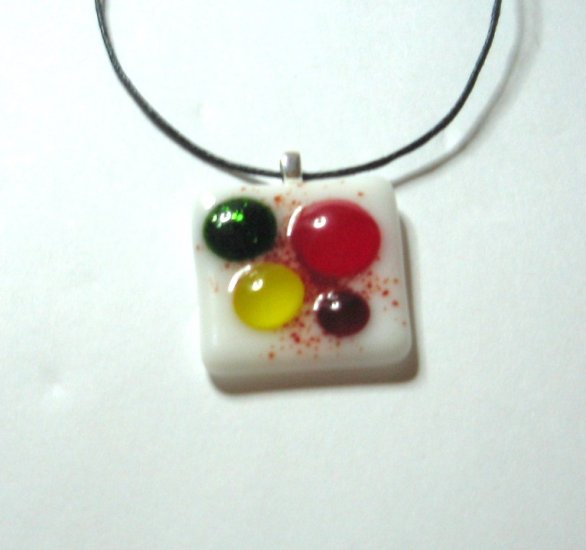 Orbitz Jube Pendant - Handmade Fused Glass