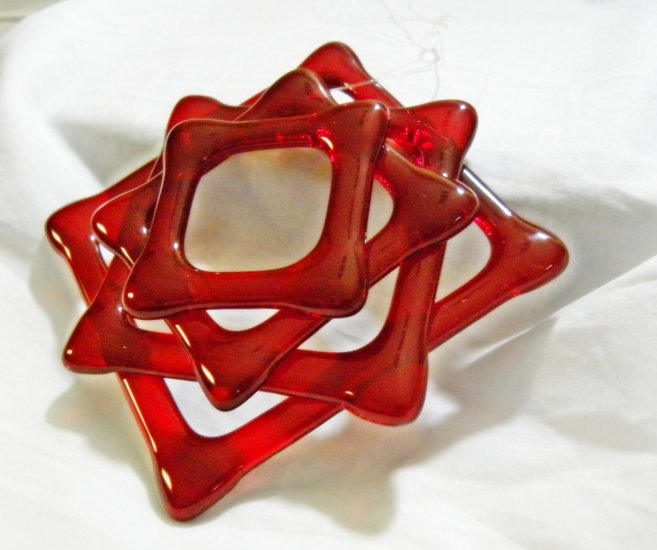 Ruby Jubilee Sun Catcher - Handmade Fused Glass