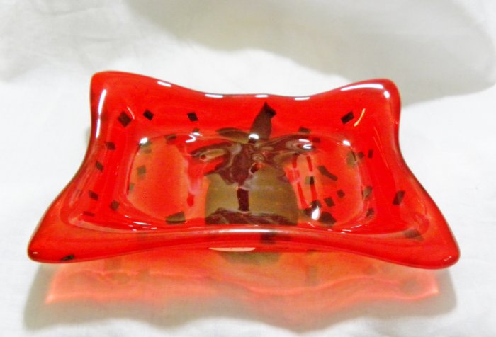 Pineapple Jello Soap Dish - Handmade Fused Glass