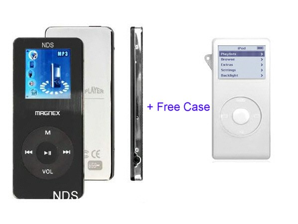 MusicLot - 1GB Ultra Slim Portable Color MP3 Player with FM Tuner (Black)