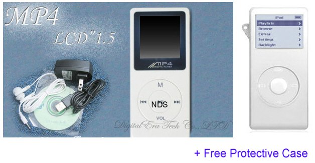 MusicLot - 1GB Ultra Slim Portable Color MP3 Player with FM Tuner (White)
