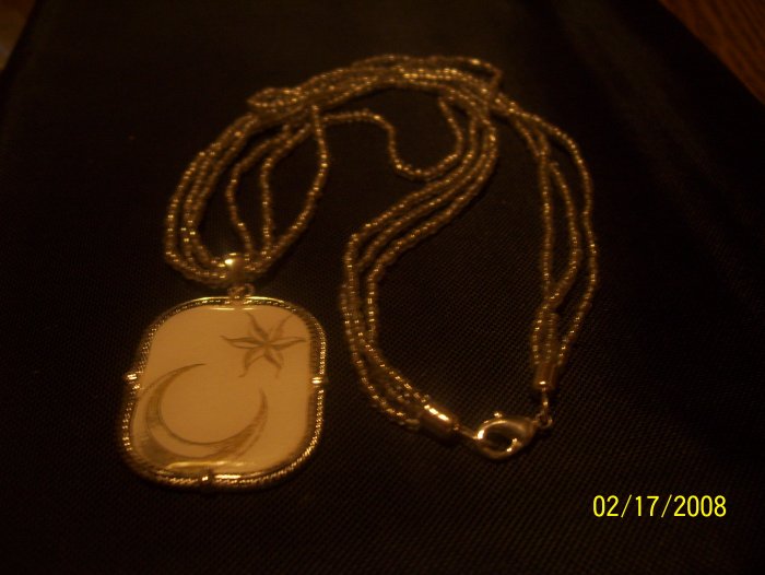 Wiccan Moon and Star Pendant