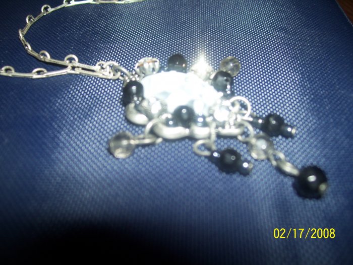 Goth Floral Cameo Necklace
