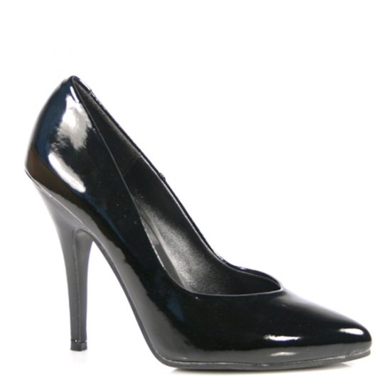 NEW SEXY BLACK PATENT CLASSIC 5 IN PUMPS HEELS - SIZE 9 or SIZE 15