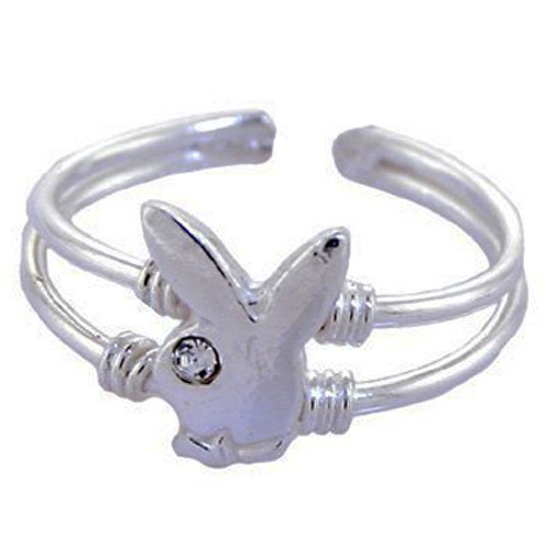 SEXY PLAYBOY BUNNY STERLING SILVER ADJUSTABLE TOE RING