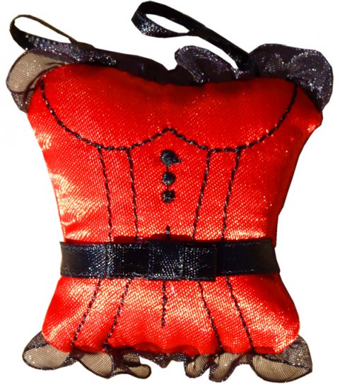 SET OF THREE 3 SEXY CORSET BUSTIER STYLE SATIN LINGERIE SACHETS