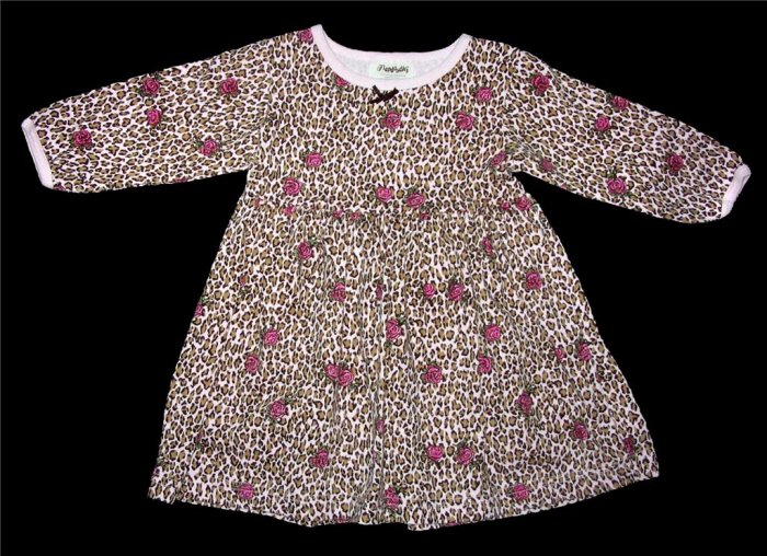 FLAPDOODLES Leopard Print & Roses Dress 18 18M GUC