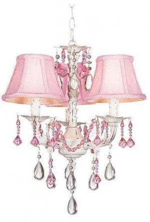 Mini Chandelier Lamp Shades on Pink Mini Chandelier Shade By Villa Bacci
