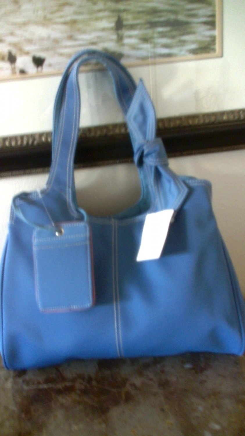 Liz Claiborne blue microfiber purse