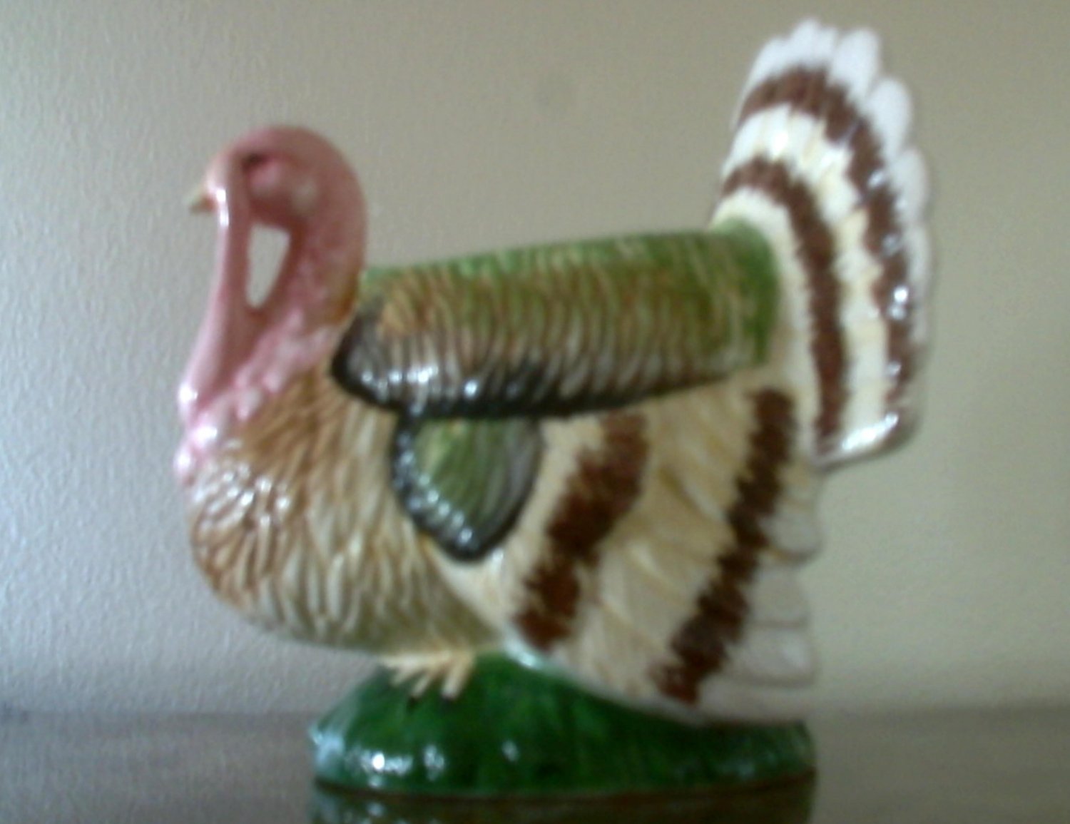 Turkey Table Sculpture with poured candle wax inside