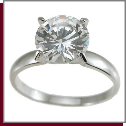 1.0 CT Brilliant Cut Solitaire Sterling Silver Ring