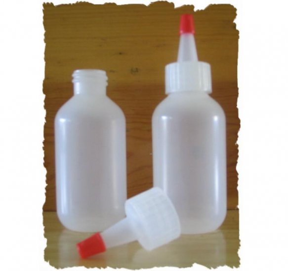 Plastic Squeeze Bottles 2oz w/ Yorker Spout Cap Lot of 25