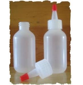 Plastic Squeeze Bottles 4oz w/ Yorker Spout Cap Lot of 25