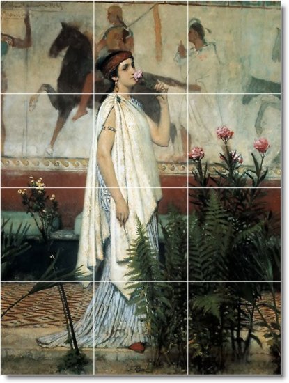 Alma-Tadema Women Tile Room Mural Remodeling Interior Design Idea