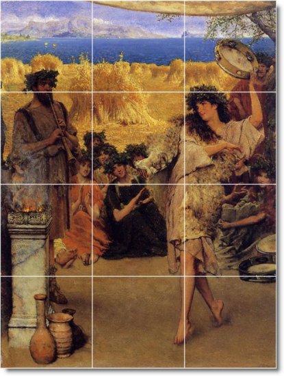 Alma-Tadema Men Women Kitchen Floor Tiles Decor Decor Interior