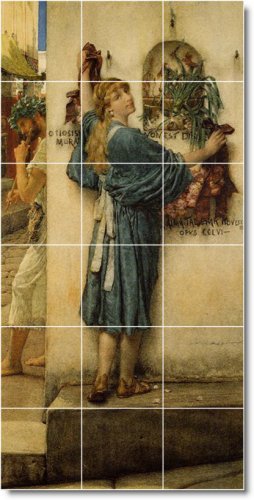 Alma-Tadema Historical Mural Tile Room Living Design Remodeling