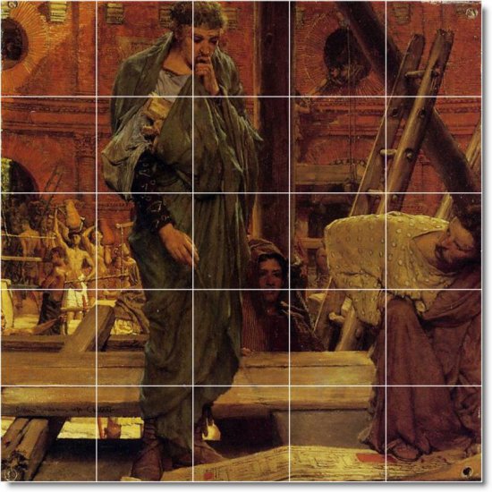Alma-Tadema Historical Bathroom Tile Mural Traditional Renovate