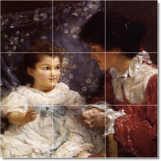 Alma-Tadema Mother Child Room Tiles Wall Renovate Interior