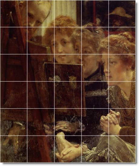 Alma-Tadema People Mural Wall Kitchen Remodel Ideas Commercial