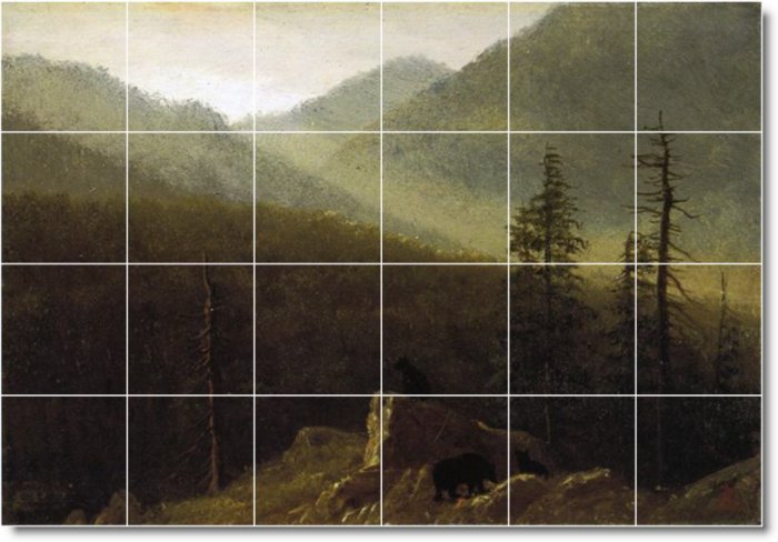 Bierstadt Animals Bedroom Tiles Mural Mural Wall Decor Decor Home