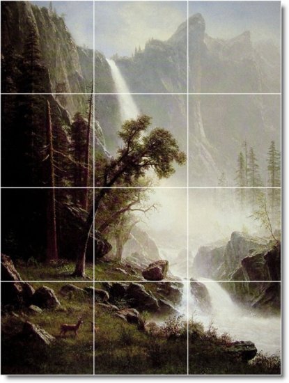 Bierstadt Waterfalls Floor Tile Dining Room Remodel House Decor