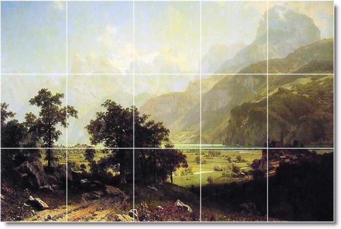 Bierstadt Landscapes Tiles Dining Room Floor Construction Ideas