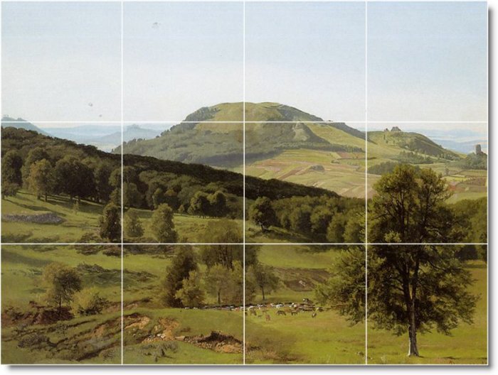 Bierstadt Landscapes Tile Murals Room Dining House Design Decor