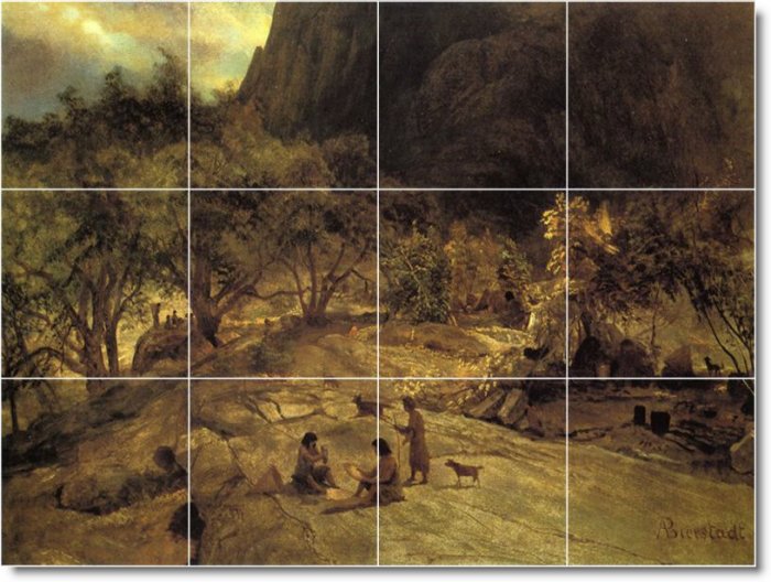 Bierstadt Indians Wall Room Dining Wall Murals Design Decor House
