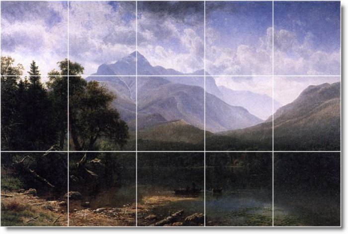 Bierstadt Landscapes Tiles Shower Bathroom Renovate Modern Home