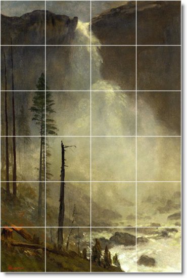 Bierstadt Waterfalls Murals Tile Shower Wall Design Renovations
